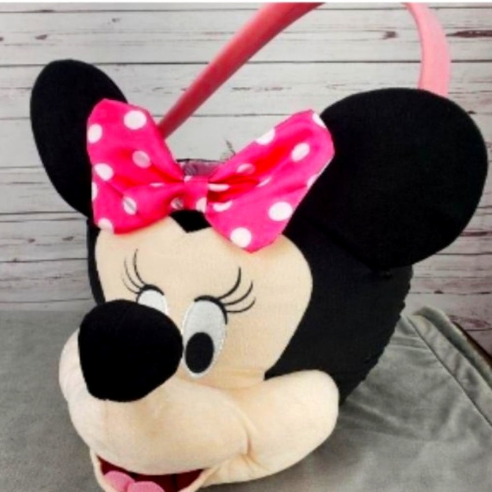 Disney  (Oversized Fabric Easter Basket Minnie, Girls 4T Top & Head Beanie